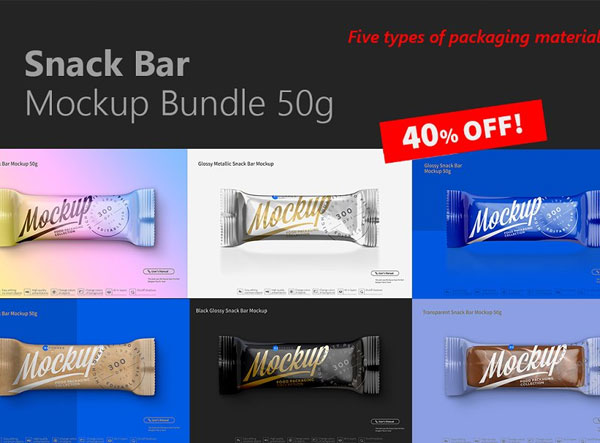 Six Snack Bar Mockup