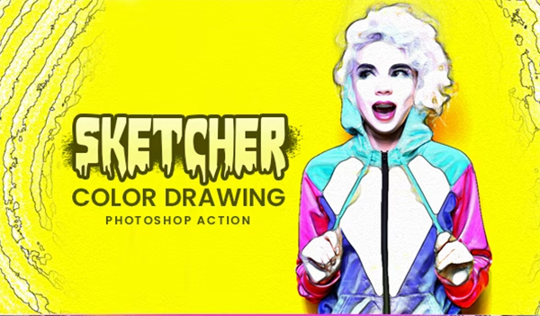 Sketcher Color Drawing Photoshop Action