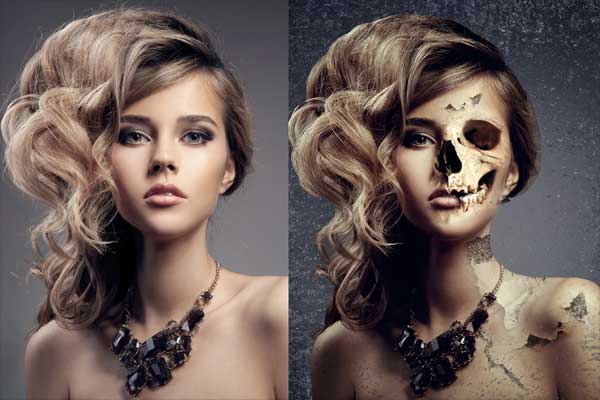 Skull Face Photoshop Action