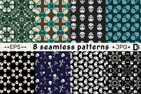 Skull Pattern Photoshop Action Templates