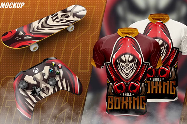 Skull Boxing - ESport & Mascot Logo