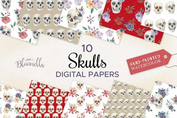 Skulls Seamless Photoshop Action