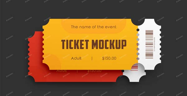 Small Event Tickets Mockup Set