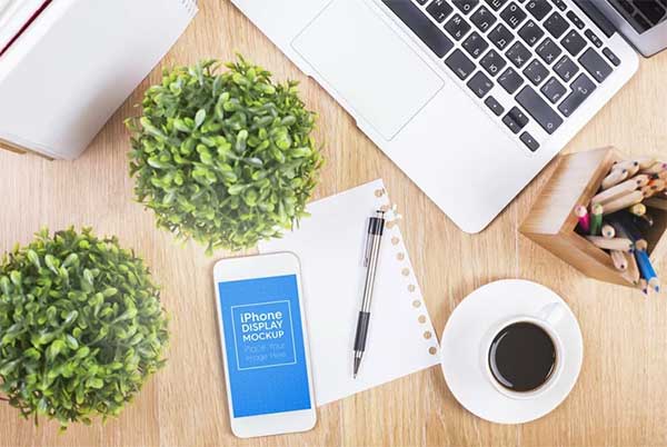 Smartphone Workspace Mockups