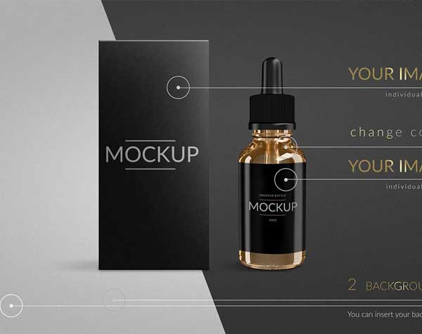 Smoking Liquid Bottle Mockup