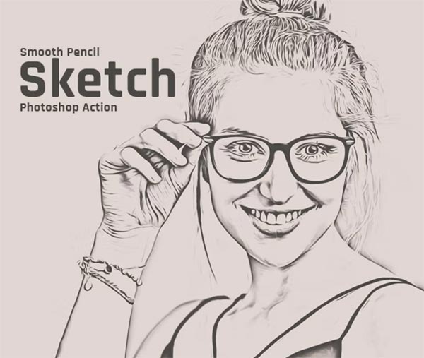 Smooth Pencil Sketch Photoshop Action