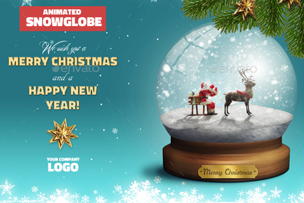 Snow Globe Christmas Mockup