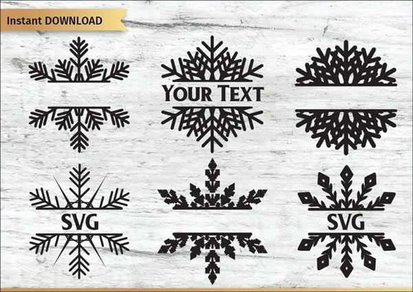 Snowflake Split Monogram