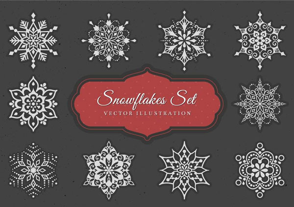 Snowflakes Set Template