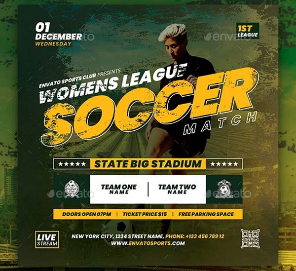 Soccer Event Flyer Template