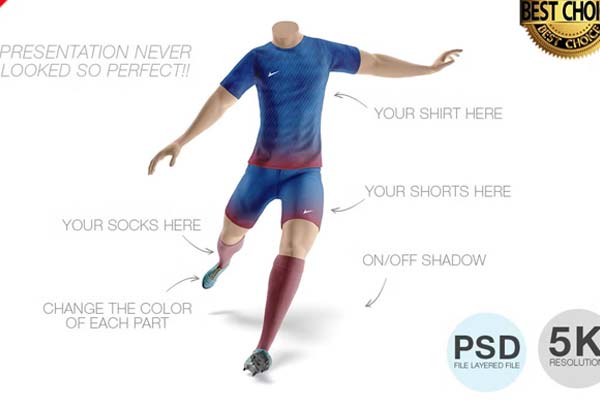 Soccer Team Kit Mockup Template