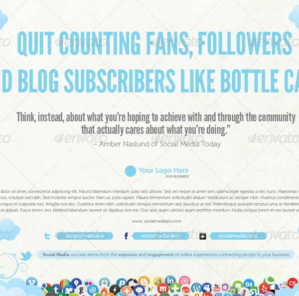 Social Media Business Card Template