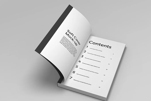 Soft Cover Book Mockup