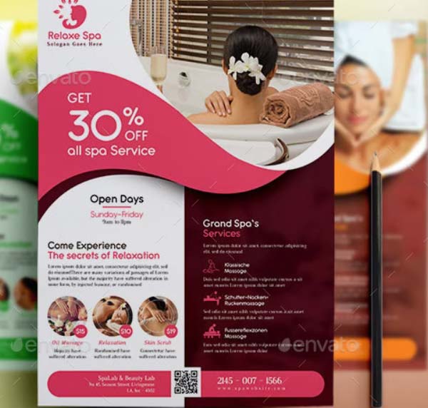 Spa Massage Flyer Template