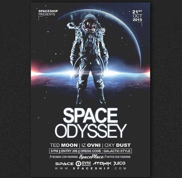 Space  Premium Party Flyer Templates