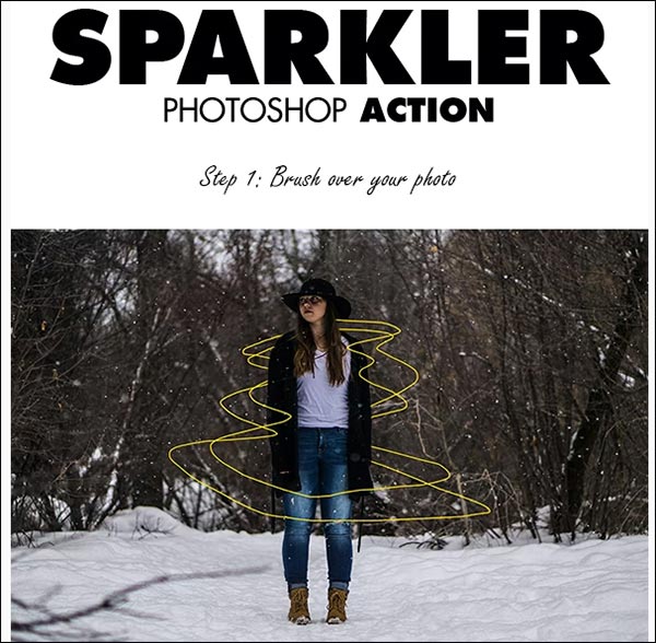 Sparkler Photoshop Action