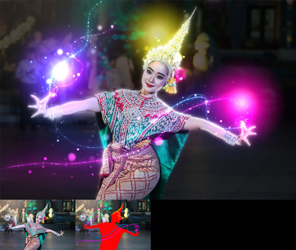 Sparkling Color Streak Photoshop Action