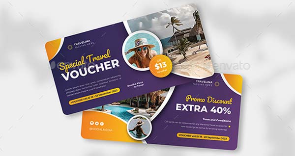 Special Travel Gift Voucher Design Template