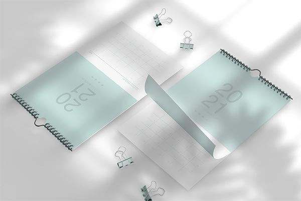 Spiral Calendar Mockup Template