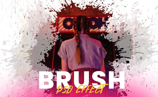Splatter Brush Photo Effect