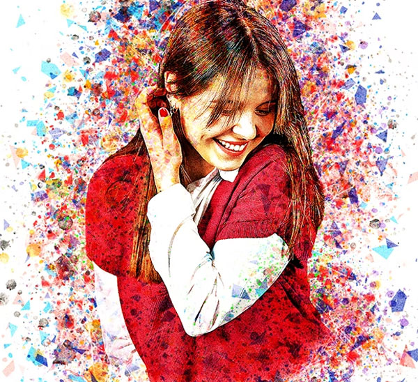 Splatter Dispersion Photoshop Action Template