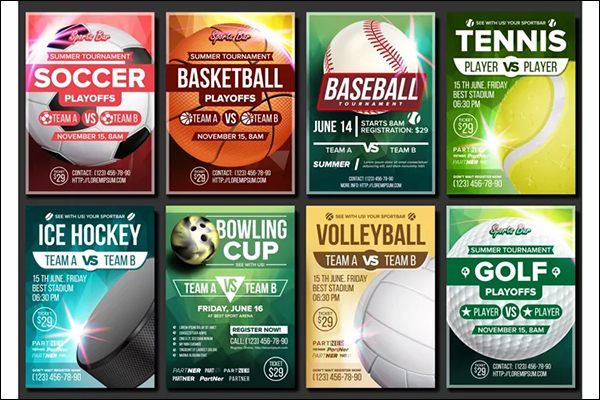 Sport Poster Vector Designs