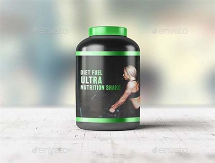 Sports Nutrition Supplements Bottle Mock-Up