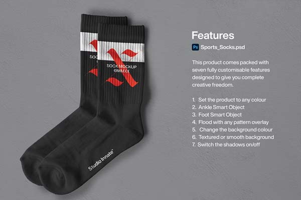 Sports Socks Mockup