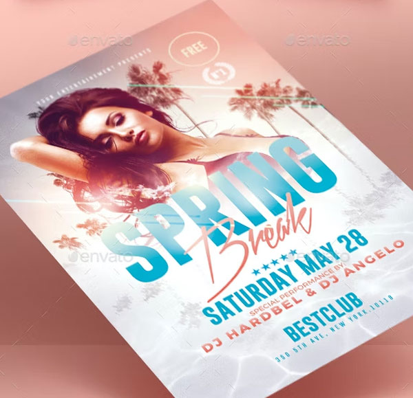 Spring Break PSD Flyer Template