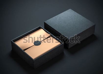 Square Black Boxes Mockup