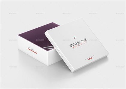 Square Box Mockup