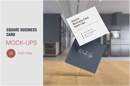 Square Business Smart Card Mockup