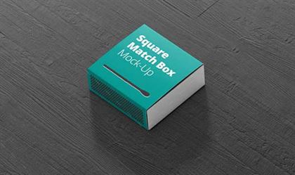 Square Match Box Mockup