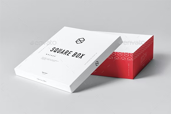 Square Shoe Box Mock-up
