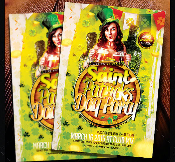 St Patricks Day Flyer Template PSD