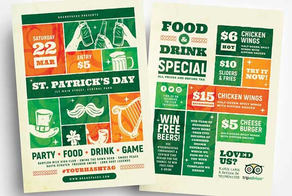 St Patrick's Day Event Flyers