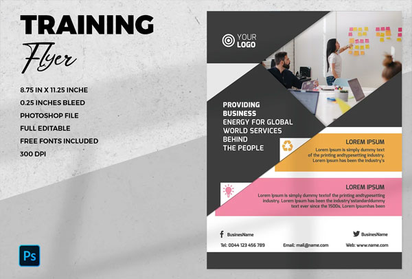 Staff Training Flyer PSD
