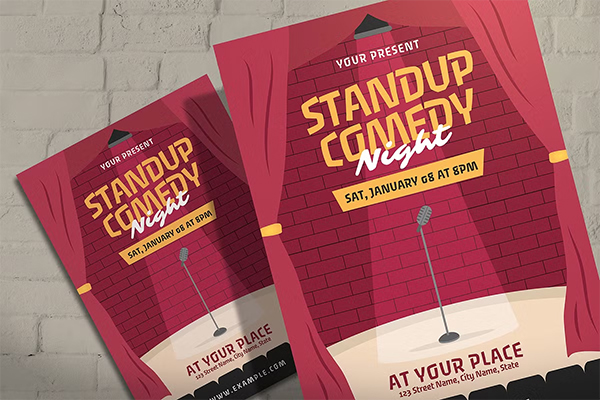 Stand Up Comedy Flyer Template