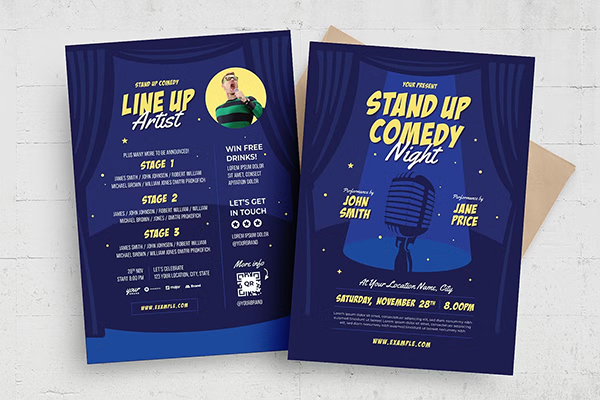 Stand Up Comedy Night Flyer Template