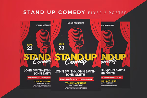 Stand Up Comedy Show Flyer Design Template