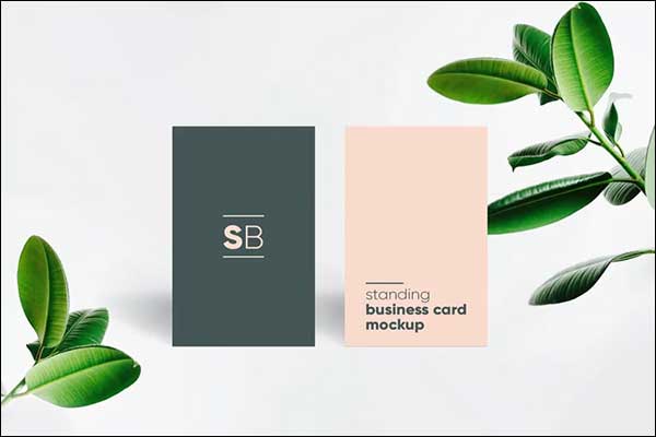 Standing Business Card Mockup
