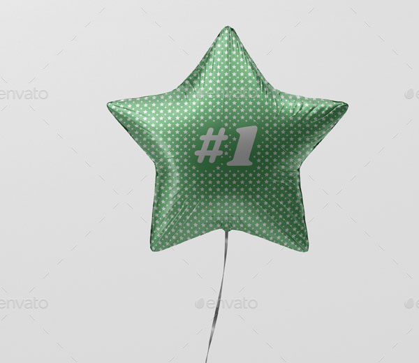 Star Balloon Mockup