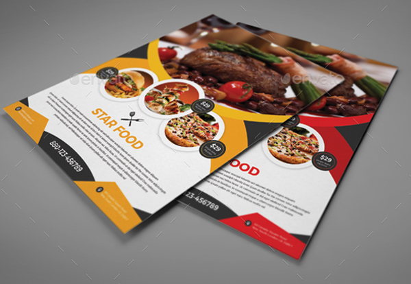 Star Food Restaurant Flyer Template