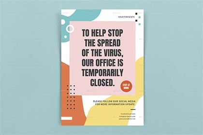 Stay at Home Coronavirus Flyers Template