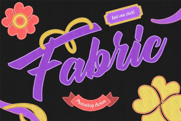 Stitched Fabric Photoshop Action