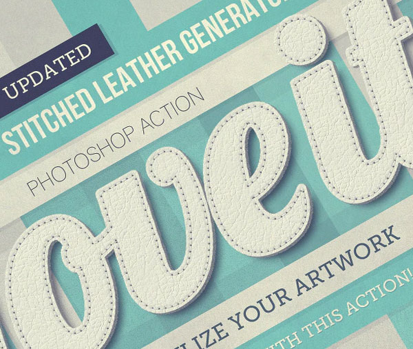 Stitched Leather Generator PS Actions