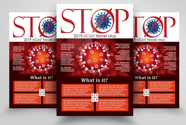 Stop Coronavirus Flyer Template