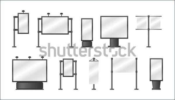 Street Advertisements Vector Billboards