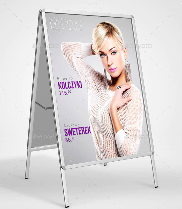 Street Poster Display Mockup