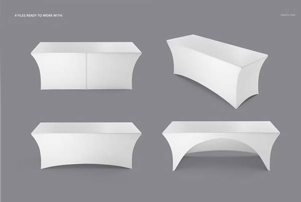 Stretch Tablecloth Mockup Set Download